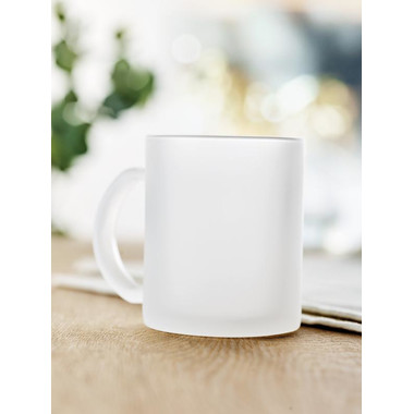 Tazza in vetro opaco ml colore bianco trasparente