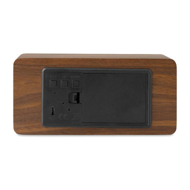 Sveglia con carica wireless colore legno