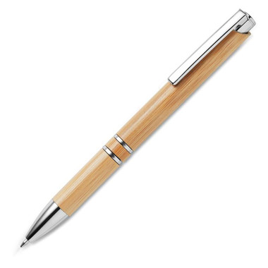 Penna a sfera in bamboo e alluminio colore legno