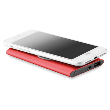 Power Bank wireless 4000mAh colore rosso