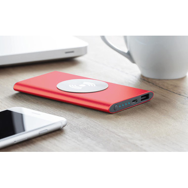 Power Bank wireless 4000mAh colore rosso