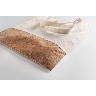 Shopper cotone e sughero colore beige