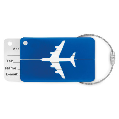 Etichetta bagaglio in alluminio colore blu royal MO9508-37