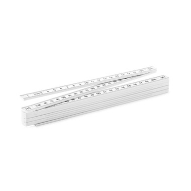 Metro pieghevole da carpentiere 2mt colore bianco