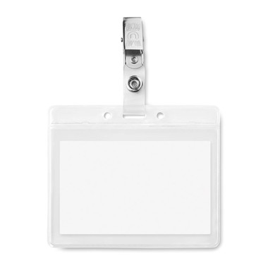 Porta badge in PVC colore trasparente