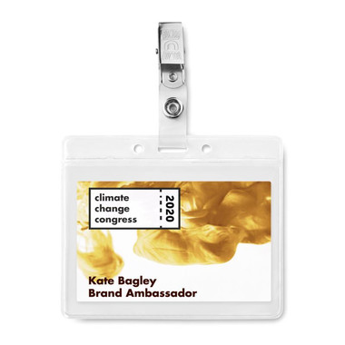 Porta badge in PVC colore trasparente