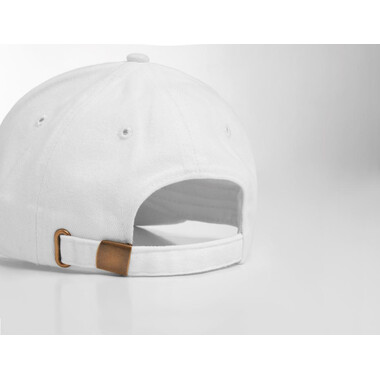 Cappellino 6 pannelli cotone pesante colore bianco