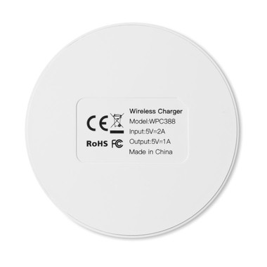 Caricatore wireless rotondo colore bianco