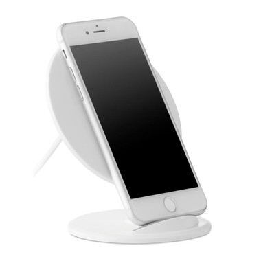 Caricatore wireless con supporto colore bianco