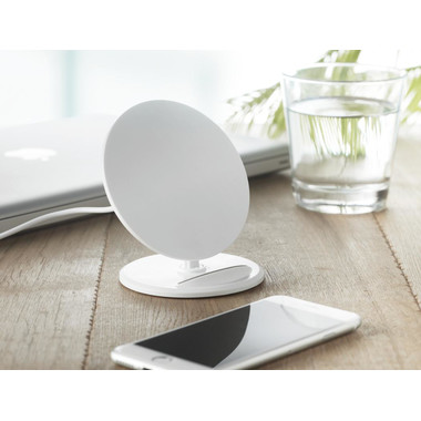 Caricatore wireless con supporto colore bianco