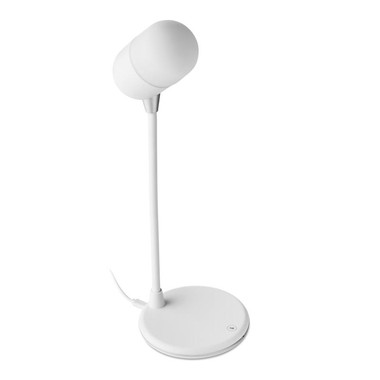 Lampada da scrivania con caricatore wireless colore bianco