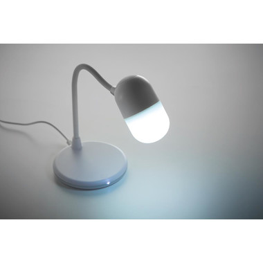 Lampada da scrivania con caricatore wireless colore bianco