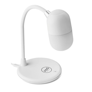 Lampada da scrivania con caricatore wireless colore bianco