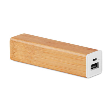 Power bank classico in bamboo colore legno MO9673-40