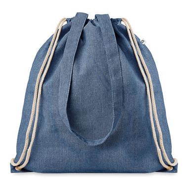 Sacca shopper in cotone riciclato colore blu royal MO9603-37