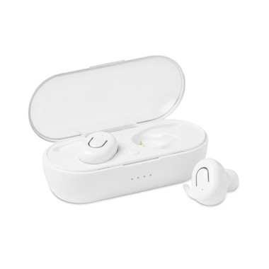 Set 2 auricolari wireless Bluetooth TWS 5.0 colore bianco