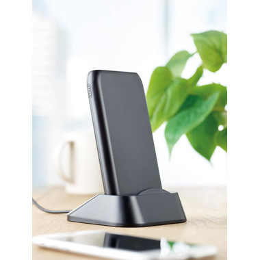 Powerbank 10.000 mAh e caricatore wireless colore nero