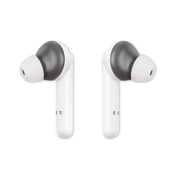 Auricolari e base di carica wireless colore bianco