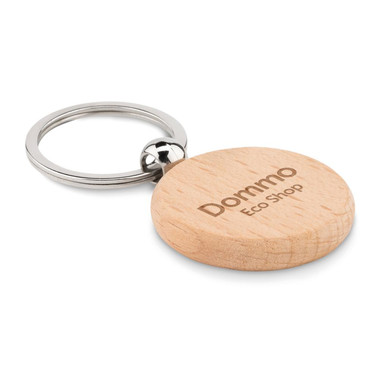 Portachiavi rotondo in legno colore legno