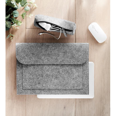 Portadocumenti porta tablet in feltro colore grigio