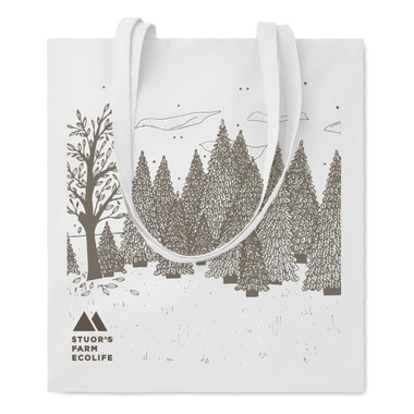 Shopper in cotone colorato da 180gr colore bianco