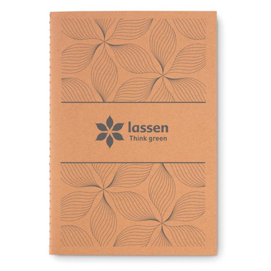 Notebook A5 con fogli in carta riciclata colore beige