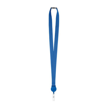 Lanyard con badge estraibile colore blu royal MO9852-37