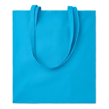 Shopper in cotone colorato da 180gr colore turchese MO9846-12