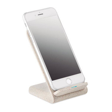 Caricatore wireless in paglia colore beige