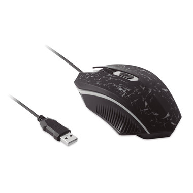 Mouse da gioco con luce colore nero