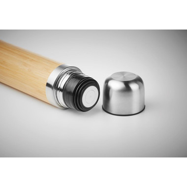 Thermos rivestito in bamboo colore legno