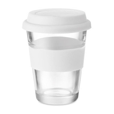 Bicchiere in vetro 350ml colore bianco