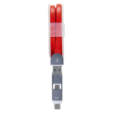 Cavetto adattatore 2 in 1 con avvolgicavo