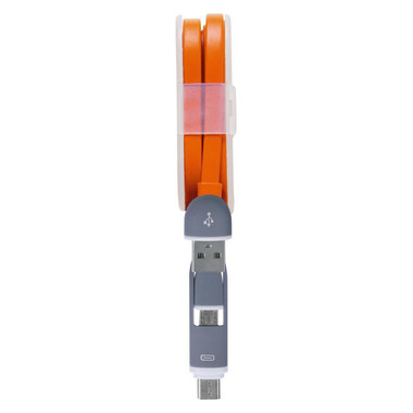 Cavetto adattatore 2 in 1 con avvolgicavo
