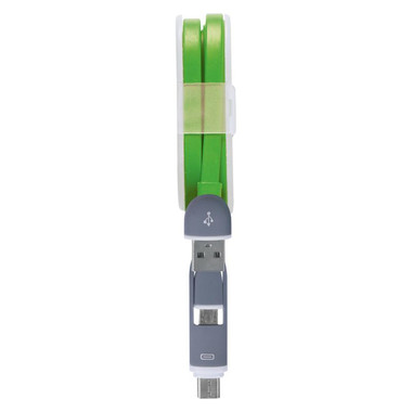 Cavetto adattatore 2 in 1 con avvolgicavo