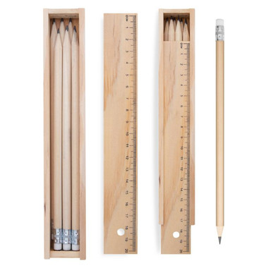 Set matite in scatolina di legno