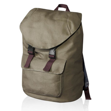 Zaino in canvas con chiusura a strozzo