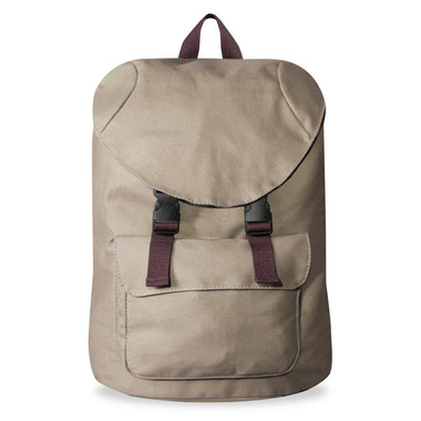 Zaino in canvas con chiusura a strozzo
