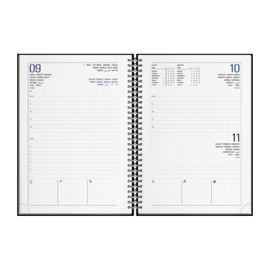 Agenda 2026 giornaliera con spirale 15x21 interno