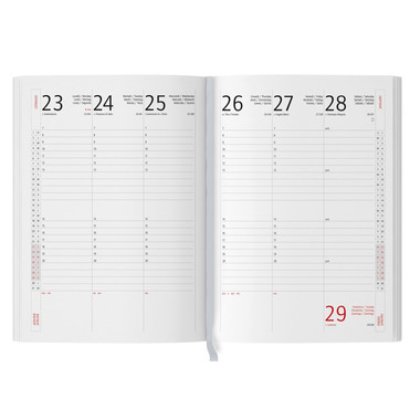 Agenda portafoglio 2025 in ecopelle interno settimanale 17x24