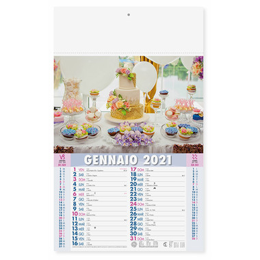 Calendario illustrato dolci e torte 2021