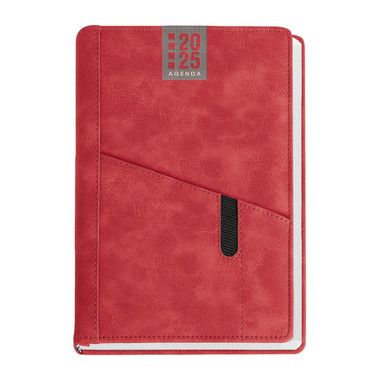 Agenda giornaliera 15x21 rosso