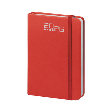 Agendina 2026 settimanale tascabile con elastico rosso