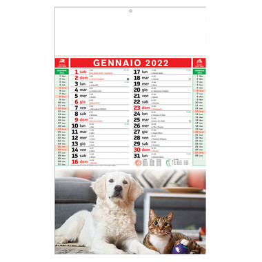 Calendario illustrato cani e gatti 2022
