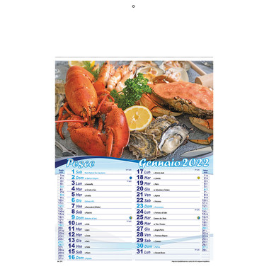 Calendario pesce e delizie di mare 2022