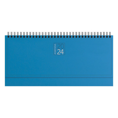 Planning base settimanale da scrivania 2024 azzurro