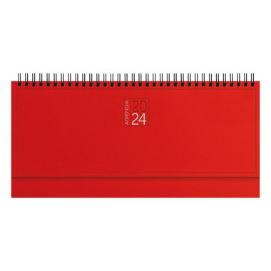 Planning base settimanale da scrivania 2024 rosso