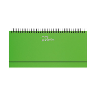 Planning base settimanale da scrivania 2026 verde lime