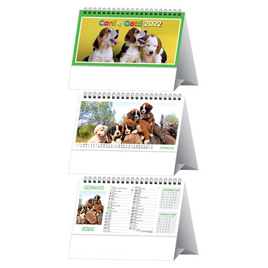Calendarietto da tavolo cani e gatti 2022 dettaglio