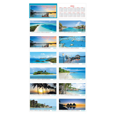 Calendarietto da tavolo paesaggi tropicali 2022 mensiletti